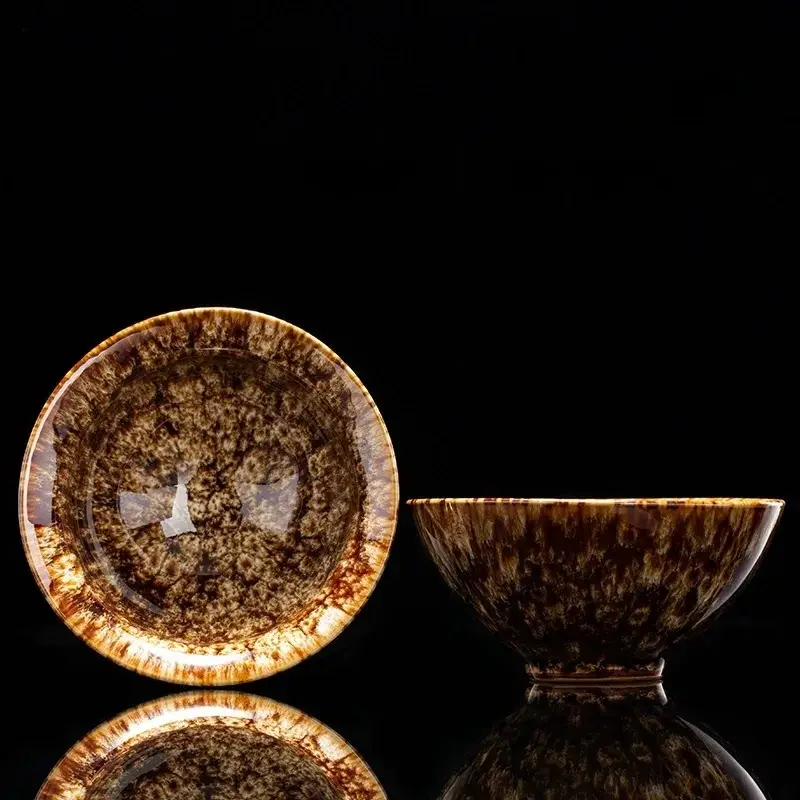 Otterware – wholesale Coffee/tea cup – Handmade Artisanal Tenmoku Glaze Tasting Cup (Single)4