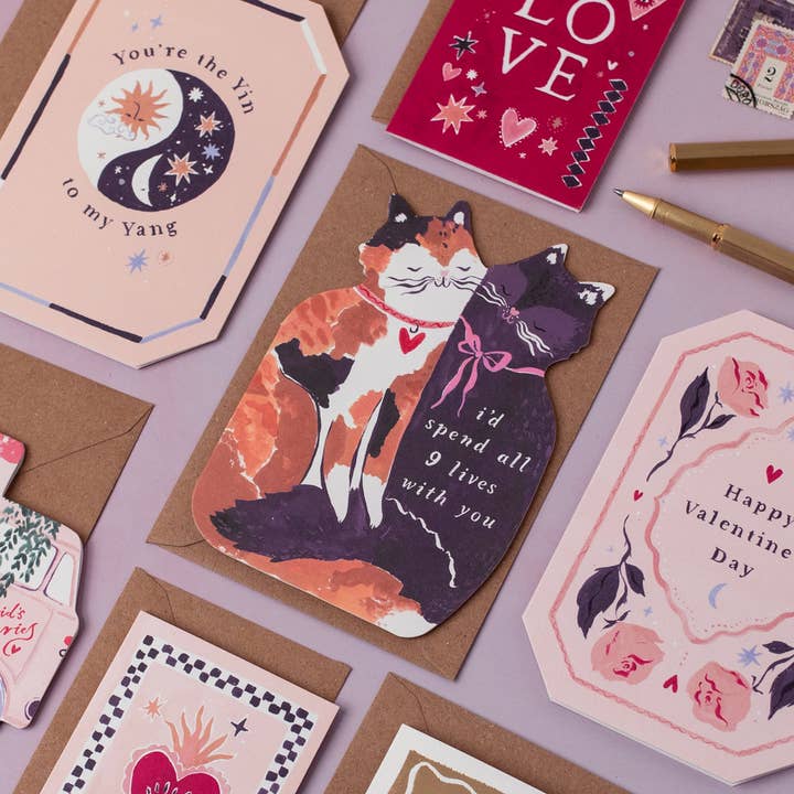 Sister Paper Co. - Wholesale Love card - Nine Lives Cats Cards | Love Cards | Cat Anniversary Cards7