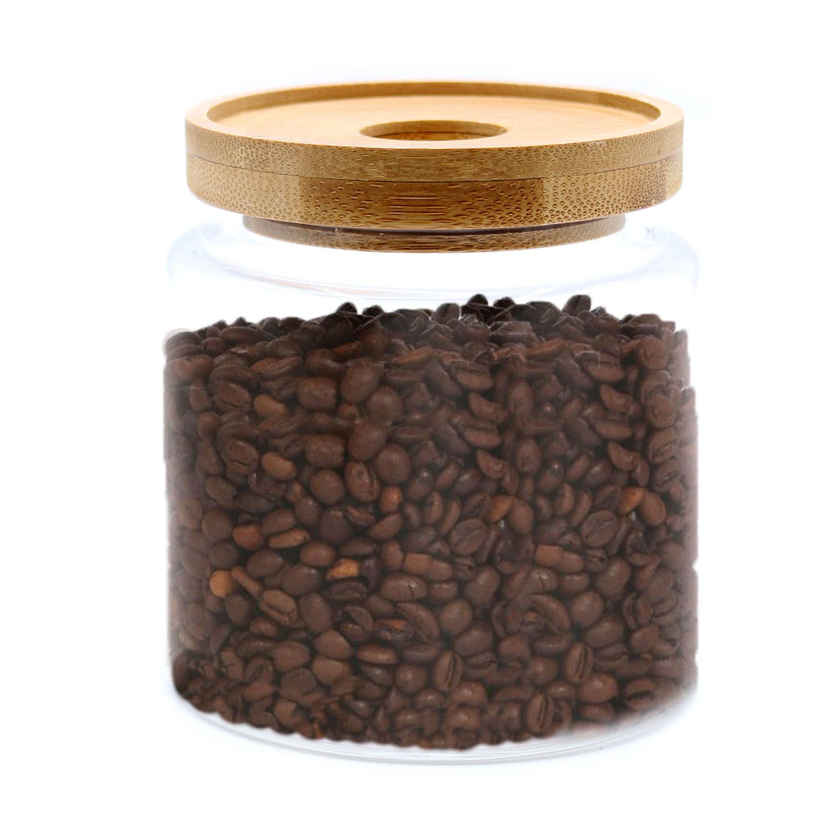 Ancient Wisdom - Vente Pots - Pot en verre avec couvercle en bambou Cottage - 10 cm1