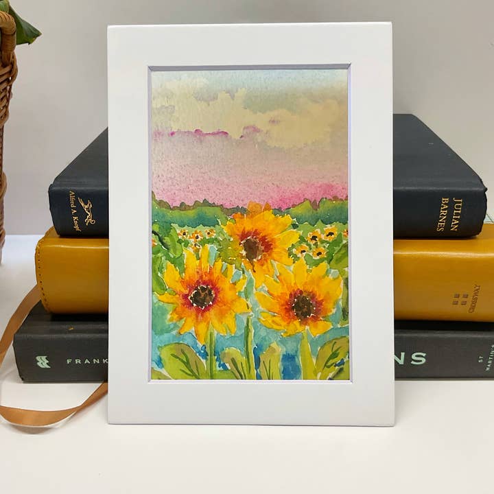 Sunshine Bloom Watercolor Art Print for wholesale by The Fairy House Creations
