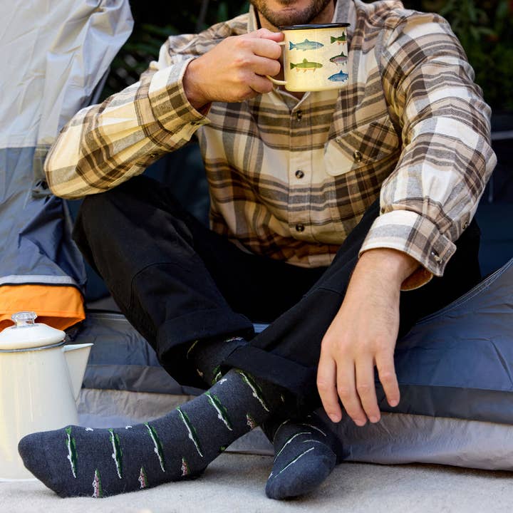 Conscious Step - Wholesale Socks - Unisex - Socks that Protect National Parks (Gray Fish)
