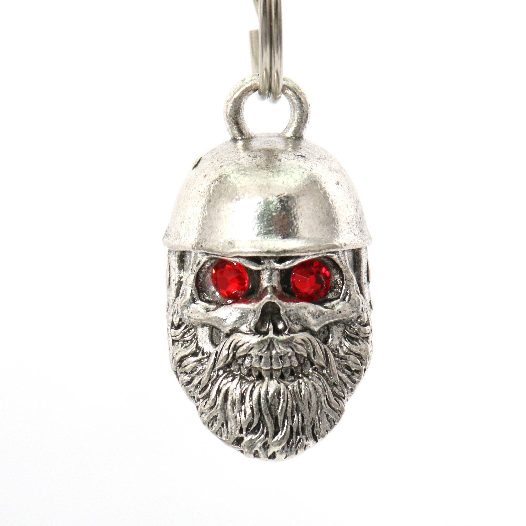 PLATA Hot Leathers Bearded Biker Red Stones Bell BEM1023 de venta al por mayor en Faire1