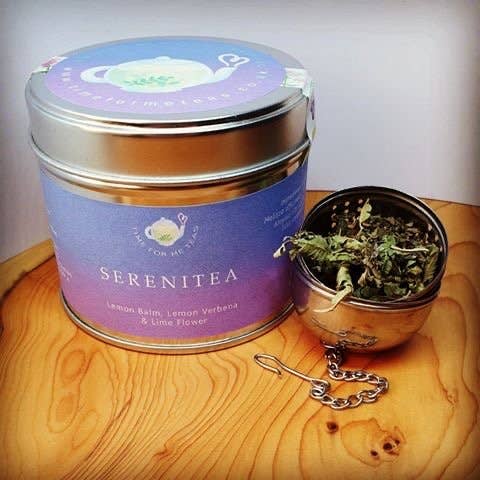 Serenitea Tin - Artisan Organic Loose Leaf Herbal Tea for wholesale by Time For Me Teas