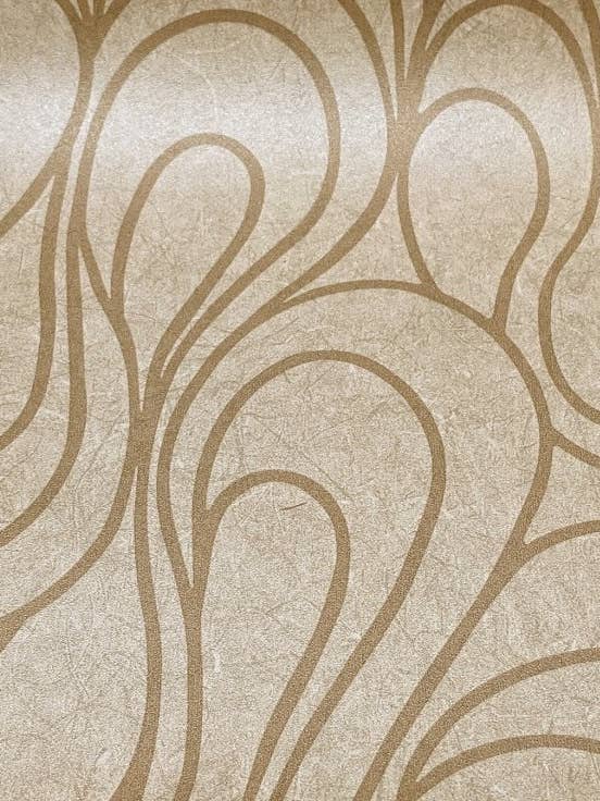 Goldener abstrakter Wirbel für den Großhandel von Sparkle Face Wallcoverings