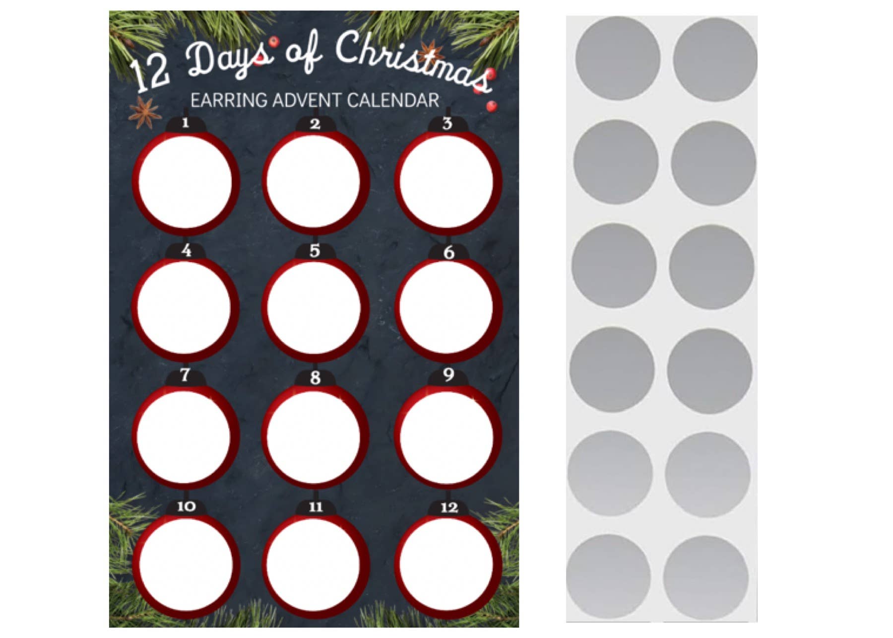 Broken Record Boutique - Wholesale Advent Calendar - 12 Days of Christmas Scratch Off DIY Advent Calendar2