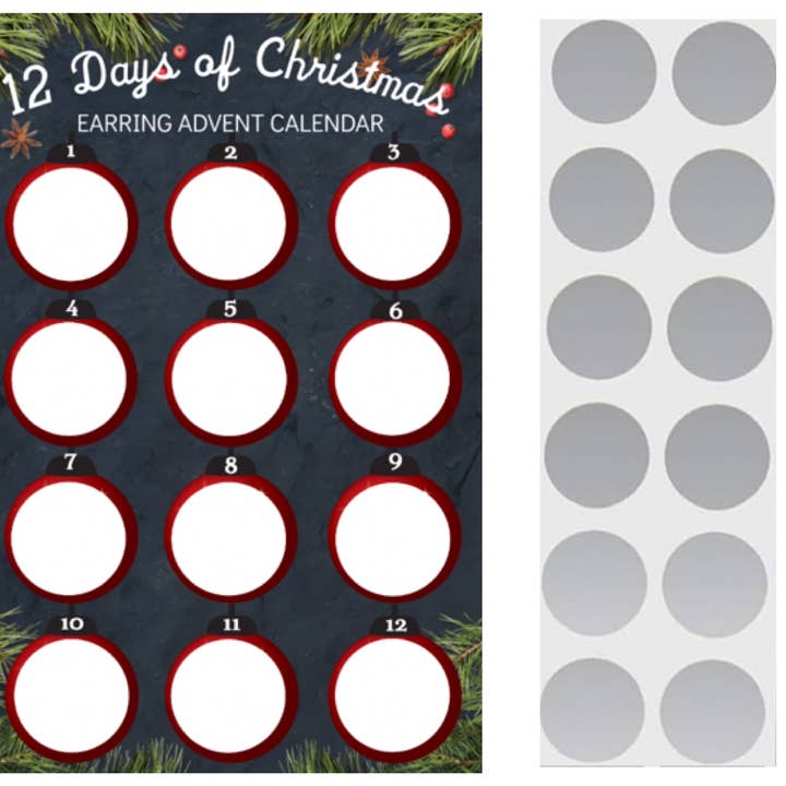 Broken Record Boutique - Wholesale Advent Calendar - 12 Days of Christmas Scratch Off DIY Advent Calendar2
