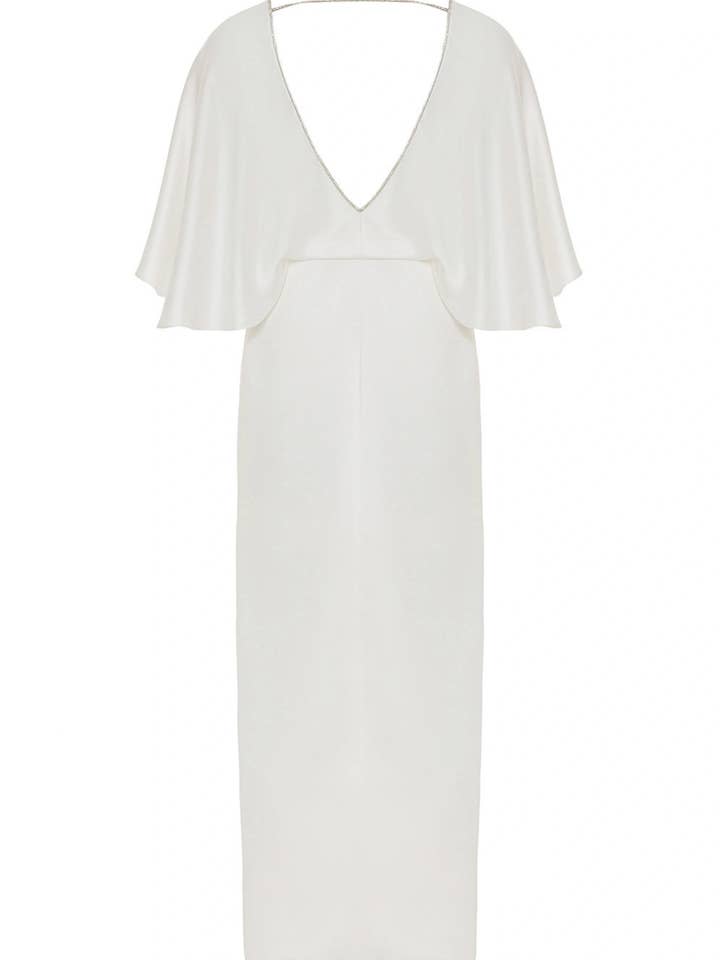 Utsmyckad V-ringad klänning för wholesale av NOCTURNE