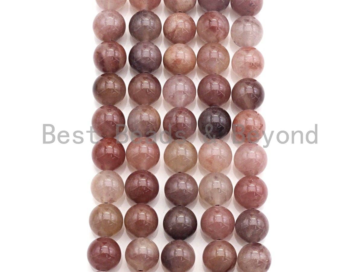 BestBeads&Beyond - Vente Perle - Perles de quartz violet naturel Berry, rondes lisses 6 mm/8 mm/10 mm/12 mm, brin complet de 15,5 «, SKU #U6391