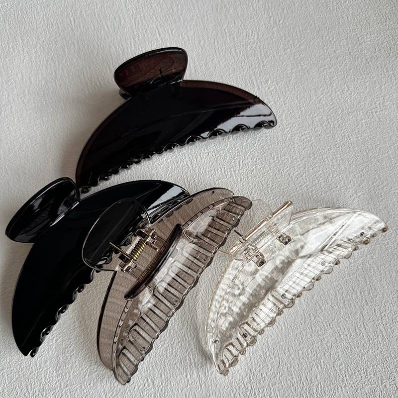 Tourtiwi – Großhandel Haarclip – Damen – Große Haarklammer, 4,92 Zoll, dunkeltransparent, passend für jeden Geschmack4