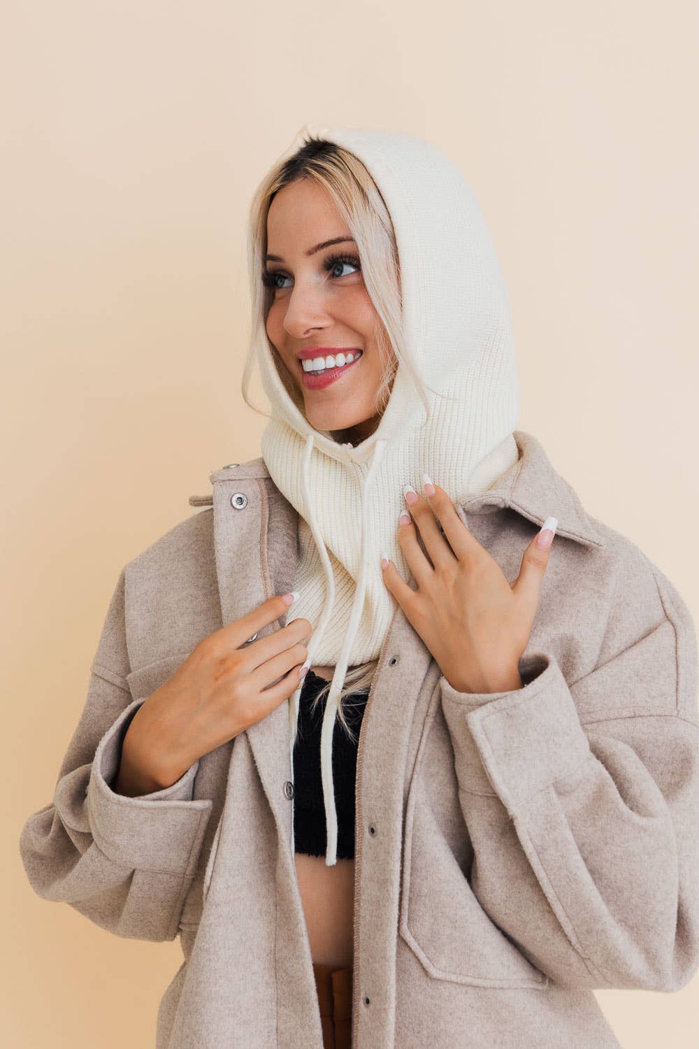 Leto Accessories - Vente Cagoule – femme - Tour de tête type cagoule avec cordon de serrage8