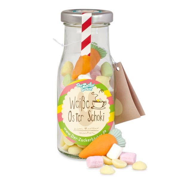 Do it yourself white Easter chocolate in the bottle of chocolate for wholesale by Der Zuckerbäcker