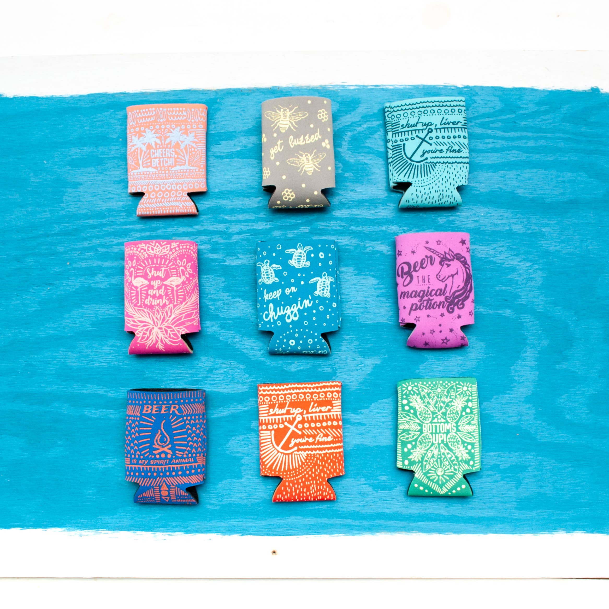 Cinder + Salt - Wholesale Drink Huggers & Koozies - Can Cooler - Shut Up & Drink4