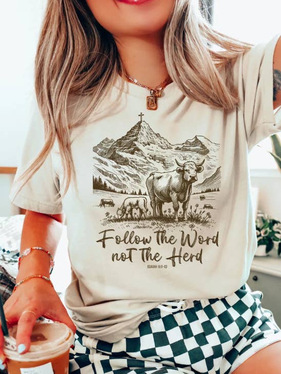 Eleven Fashion - Wholesale Screen Printed T-Shirt - Women's - Follow the Word Not the Herd Shirt