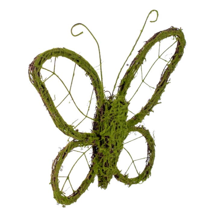 Marron Couronne de brindilles en mousse papillon Vickerman, 13 x 15 pouces, pour usage intérieur en vente sur Faire2