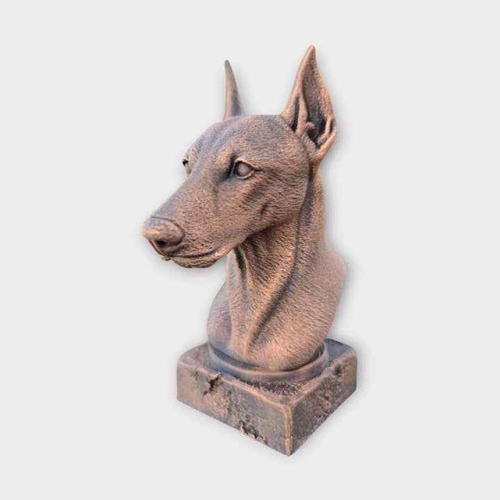 Buste de Pinscher — statue, décoration d’intérieur, cadeau pour amateur de chiens, pour lui ou pour elle, ornement peint à la main pour la vente par 3DijkstraFinds