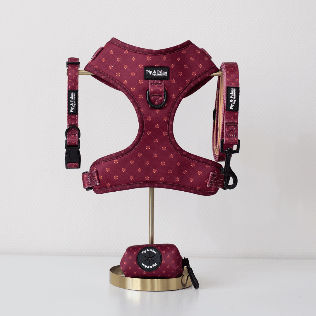 Pip and Palms - Wholesale Pet Harness - Dog - Dog Harness Burgundy Best2