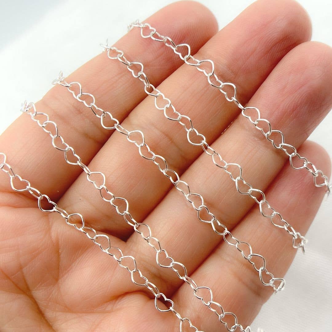 Jewels & Chains - Wholesale Link & Chain Necklace - Y112SS.  Sterling Silver Heart Link Chain1