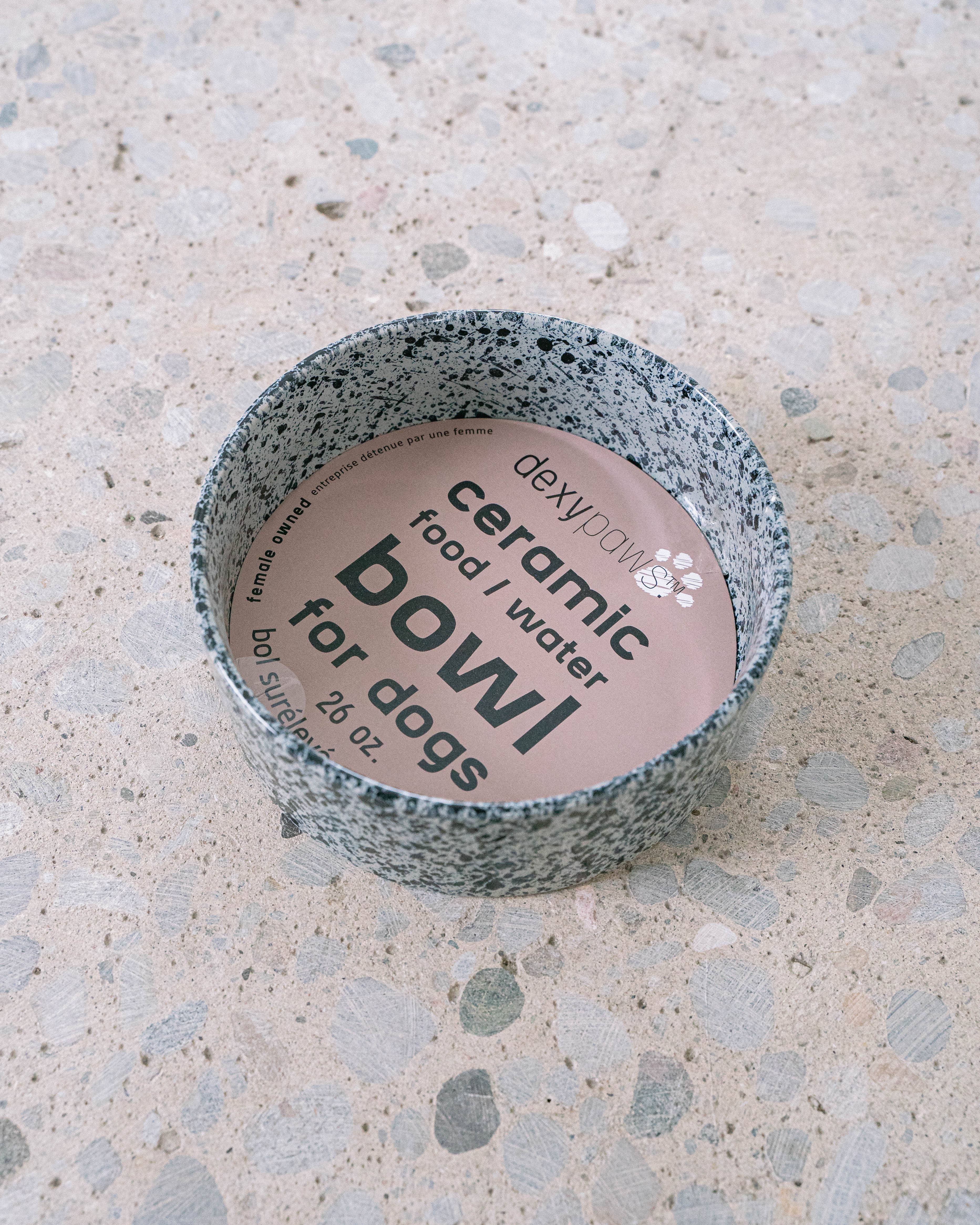 dexypaws – wholesale Pet bowl – Cat/dog – Salt & Pepper Ceramic Dog Bowl6