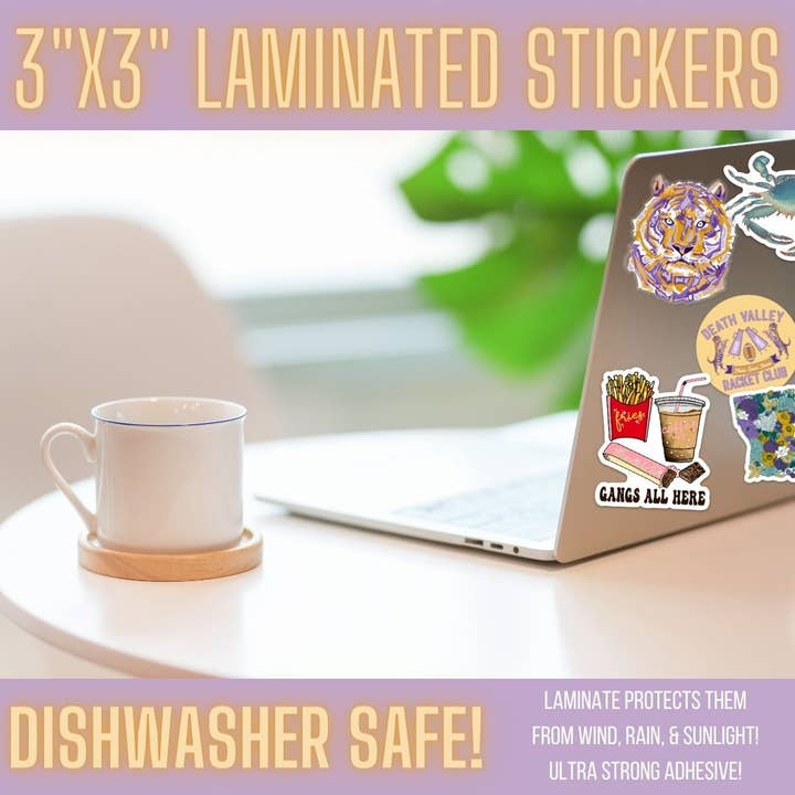 Pink House On River Road - Wholesale Sticker - 3" Waterproof LSU Biggie Smalls Tiger Sticker