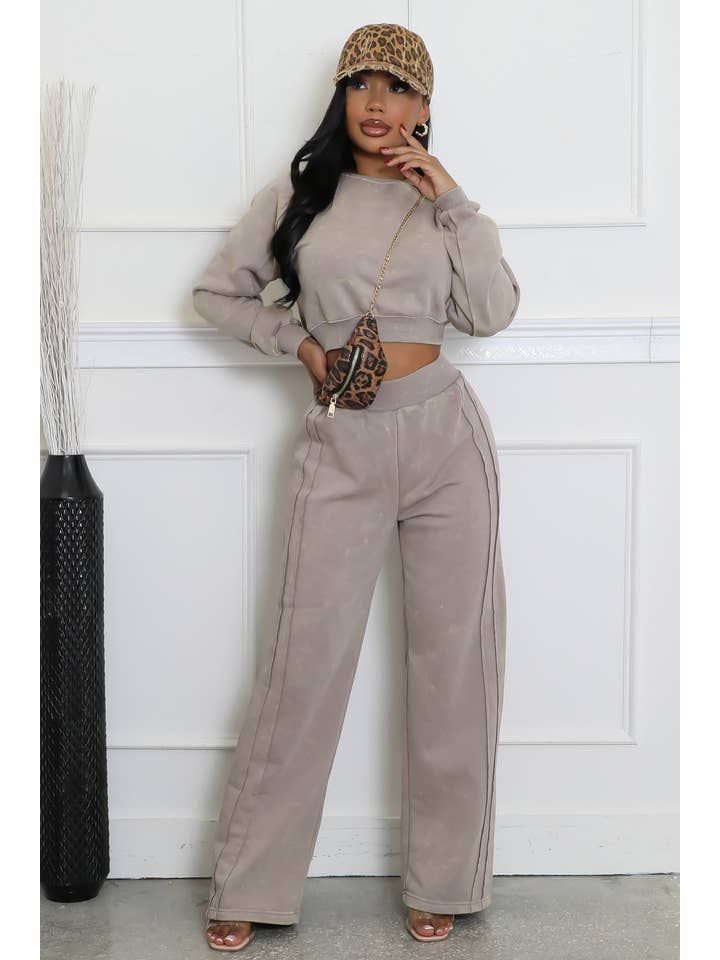 5besties inc - Wholesale Lounge Set - Women's - MINERAL WASH SWEATSHIRTS SET2