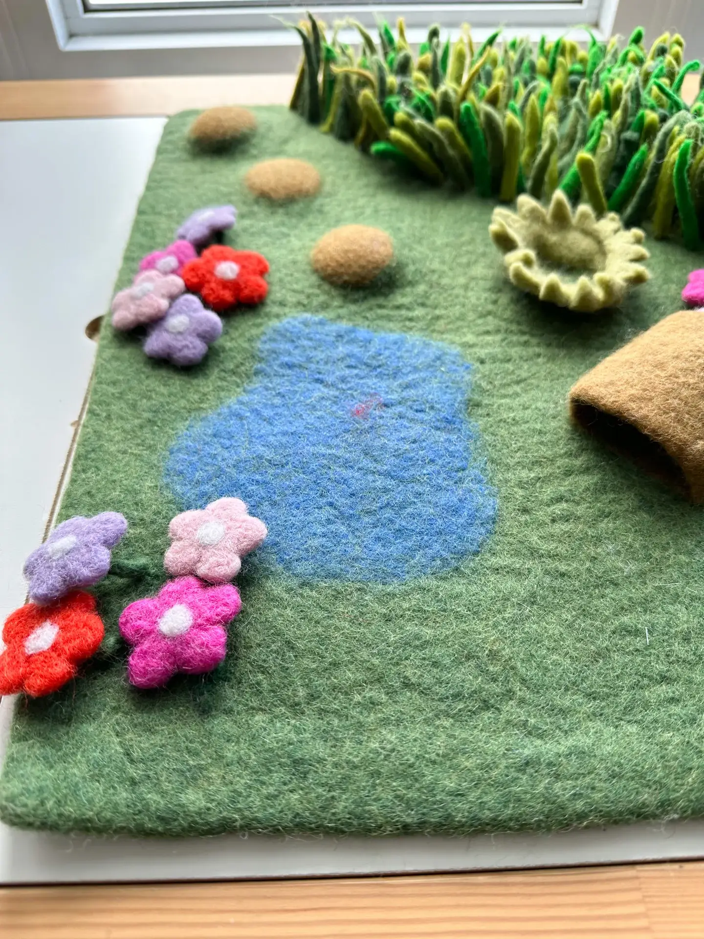 Sewing Seeds Play – wholesale Play mat – Kids & baby – Felted Backyard Bug Play Mat - Mat Only1