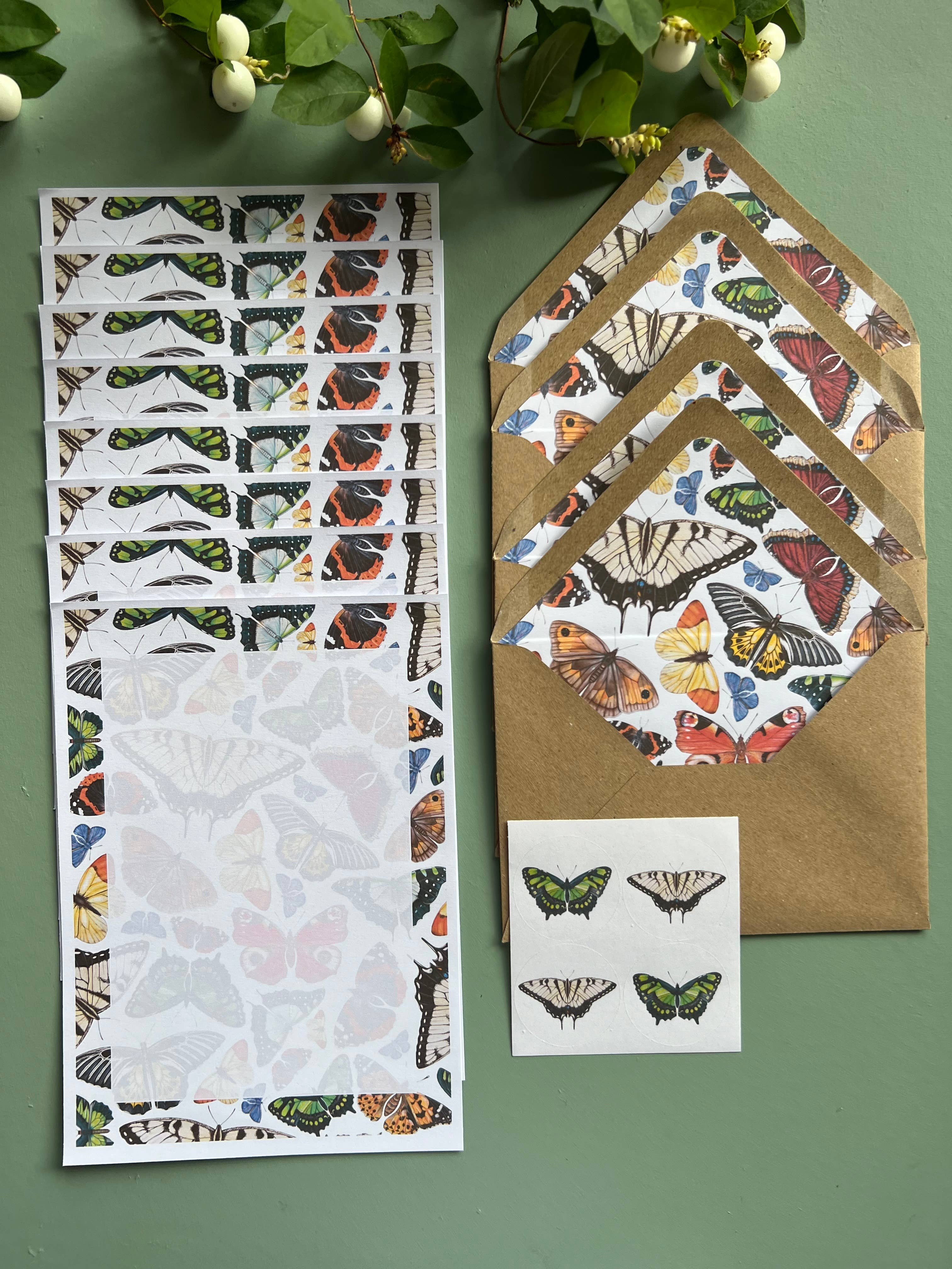 Tansy Moore – wholesale Letterhead – Butterfly Letter Writing set 3