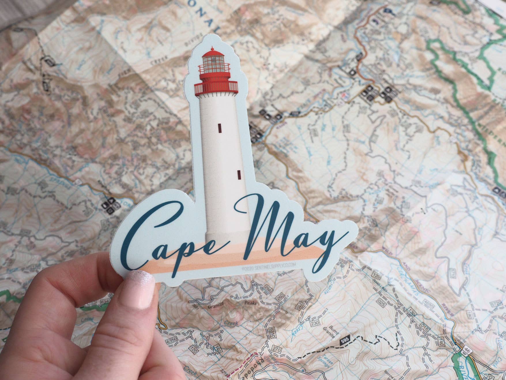 Sentinel Supply - Wholesale Sticker - Cape May NJ Sticker with Cape May Lighthouse6