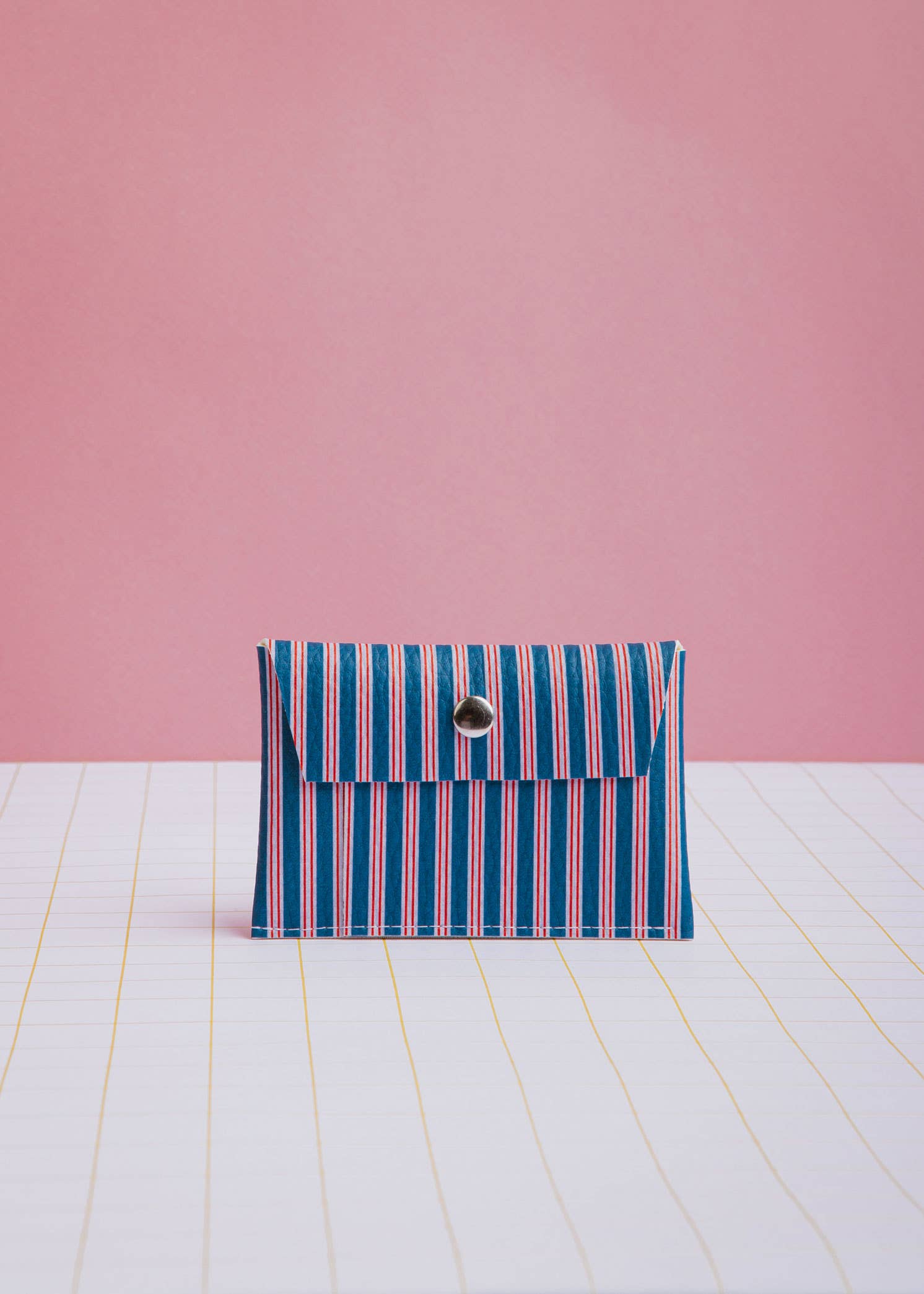 ECKE - Wholesale Card Holder - Women's - Dark Blue Stripes Wallet