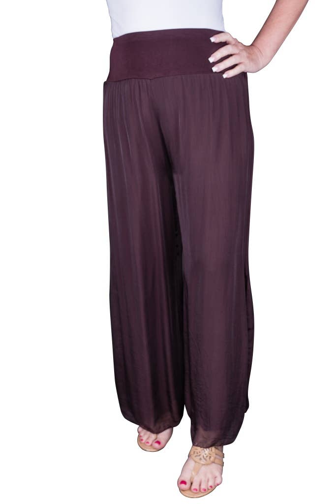 TINA Stephens Italy/Tees By Tina - Wholesale Pants - Women's - Eva Silk Side Slit Pant (PL206)12