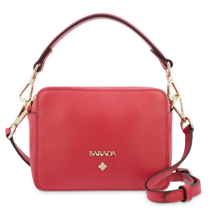 Mini sac en cuir de vachette et couleur rouge pour la vente par BARADA UBRIQUE