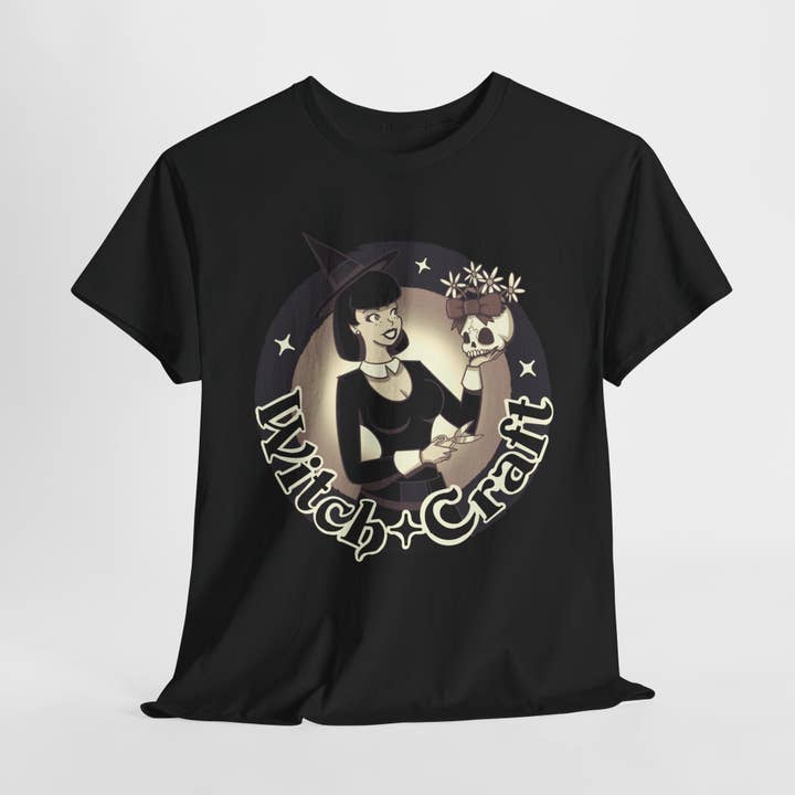 Camiseta Unisex de Algodón Grueso Witch Craft para venta al por mayor de LVB Art