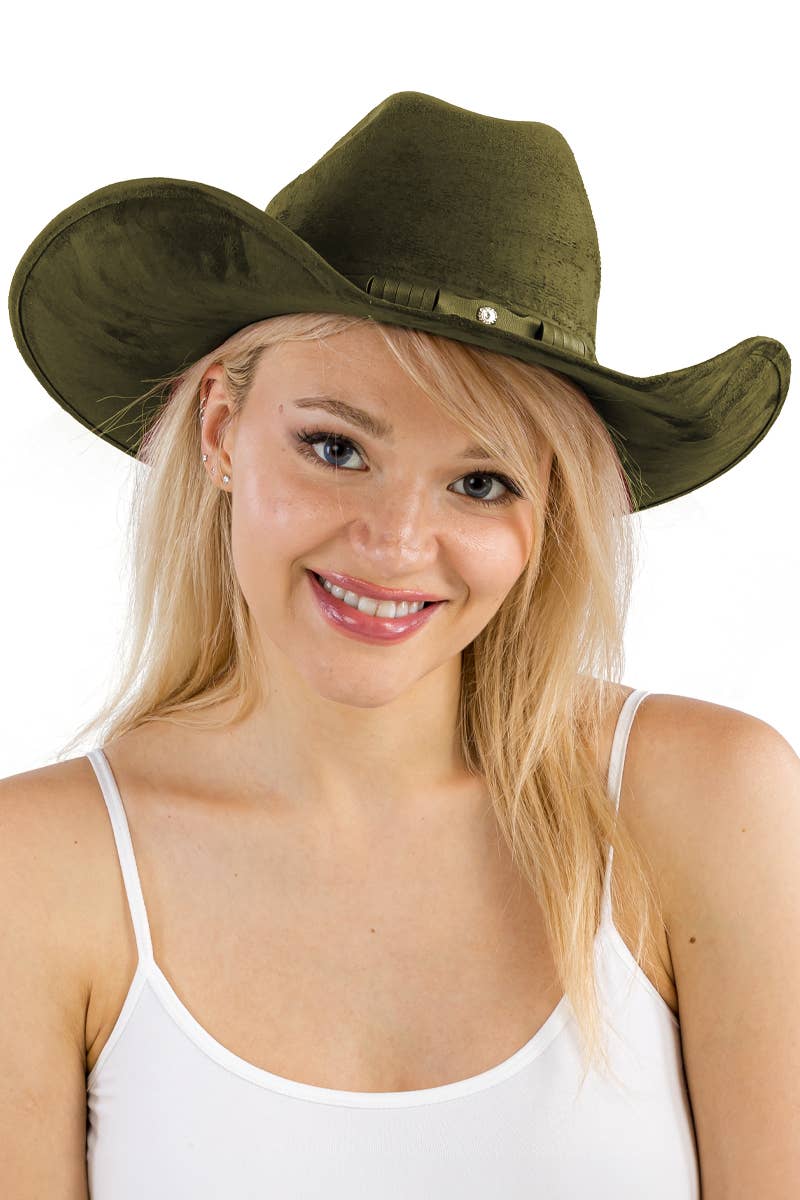 Cap Zone – Engroshandel Cowboyhat - Dame – Falsk nubuck ruskind cutter cowboyhat31