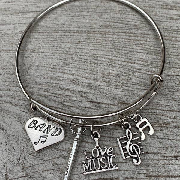 Sportybella - Wholesale Charm/Dangle Bracelet - Marching Band Flute Bracelet1