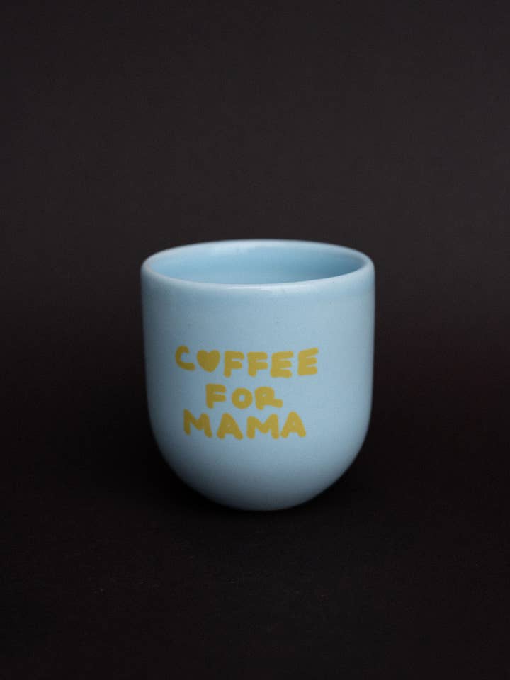 Sisi mug, Coffee for mama, blue for wholesale by Sisi, house of style BV