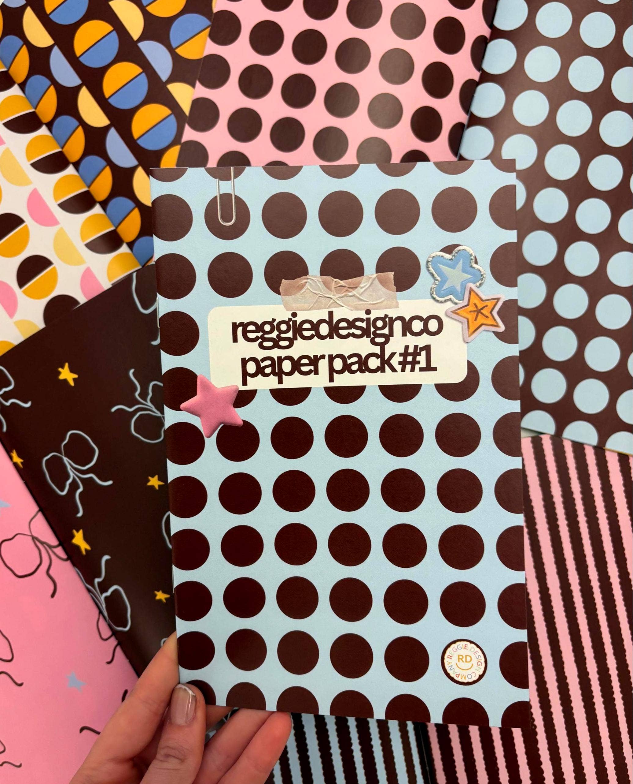 ReggieDesignCo - Wholesale Scrapbook - Pattern Paper Pack 18 Pages of Pattern Paper1