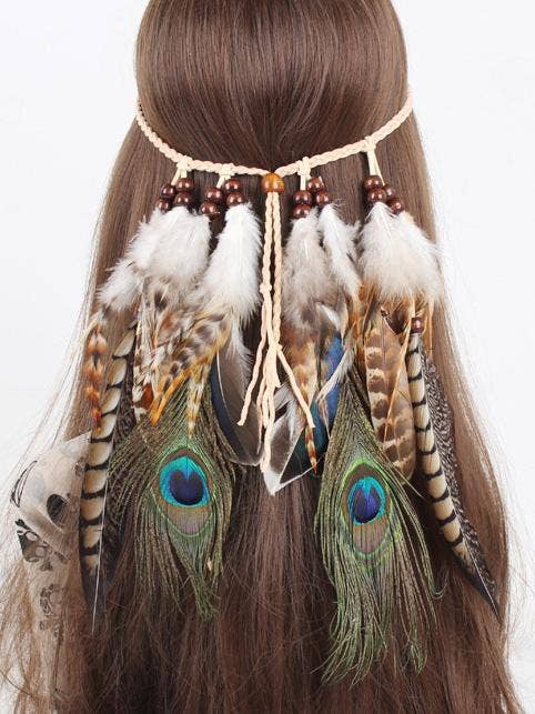 Gypsy Peacock Feathers Headwear for wholesale by VividLux