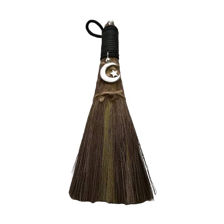 Green Tree - Wholesale Meditation Supplies - Broom with Metal Crescent Moon & Star0