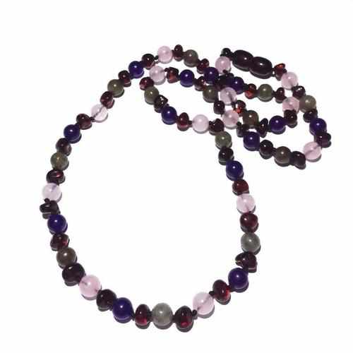 Adult Gaia Cherry Baltic Amber Amethyst Rose Quartz for wholesale by Love Amber x