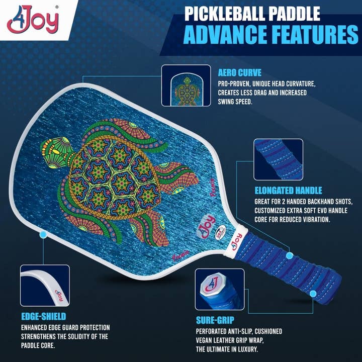 4JoyPaddles - Wholesale Sporting Accessories - Turtle 4Joy Pickleball Paddle Premio Series5