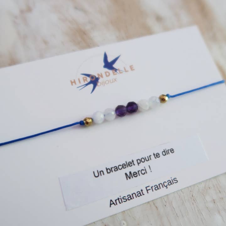 Hirondelle Bijoux - Wholesale Beaded Bracelet - adjustable gemstone bracelets sold in a set of 1010