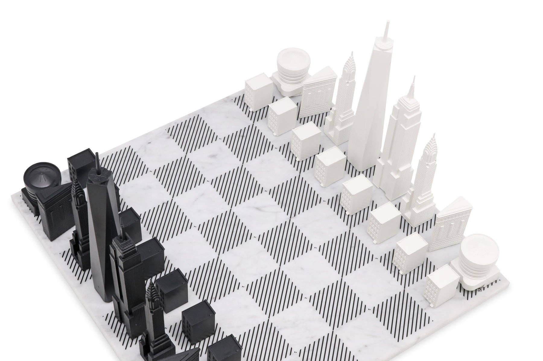 Skyline Chess - Vendita all'ingrosso Giochi da tavolo - Set di scacchi Skyline New York City Edition con skyline iconico5