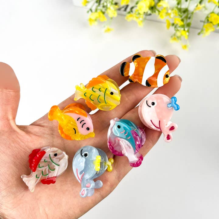 TheDivaSoap - Wholesale Hair Clip - Women's - Ocean Fish Mini Claw Clip, Whale Hair Clip14