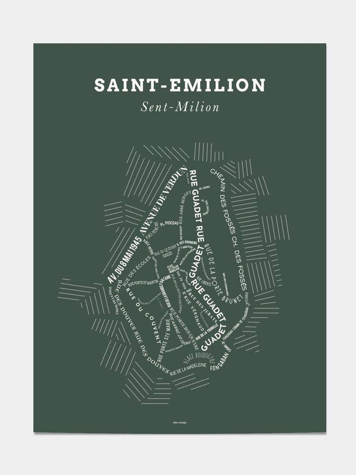 Affiche Le Bon Plan - Saint-Emilion Vert Vendanges pour la vente par Zébu