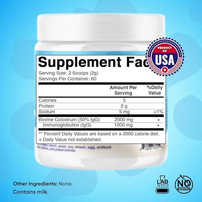 Vitamatic - Wholesale Oral Supplement/Vitamin - Vitamatic Bovine Colostrum Powder |50% Highest IgG| 120 Gram2