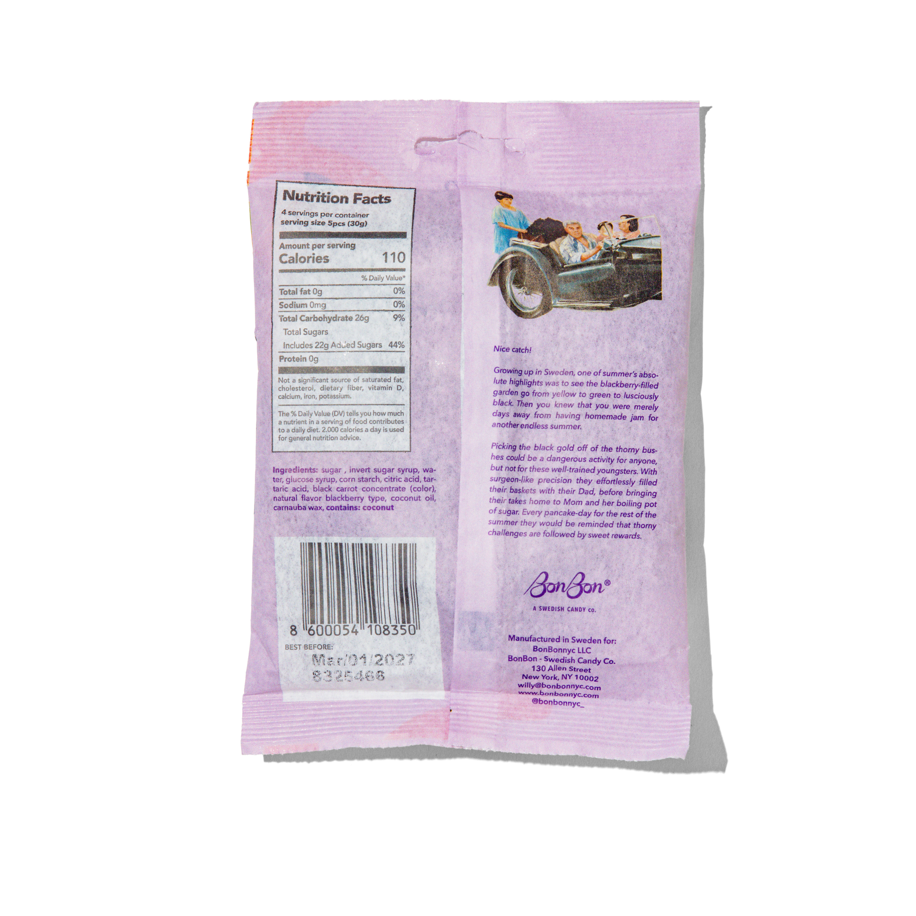 BonBon - A Swedish Candy Co - Vendita all'ingrosso Caramelle gommose - Pesce alla mora acida - Caramelle svedesi 5,2 once (150 g)2