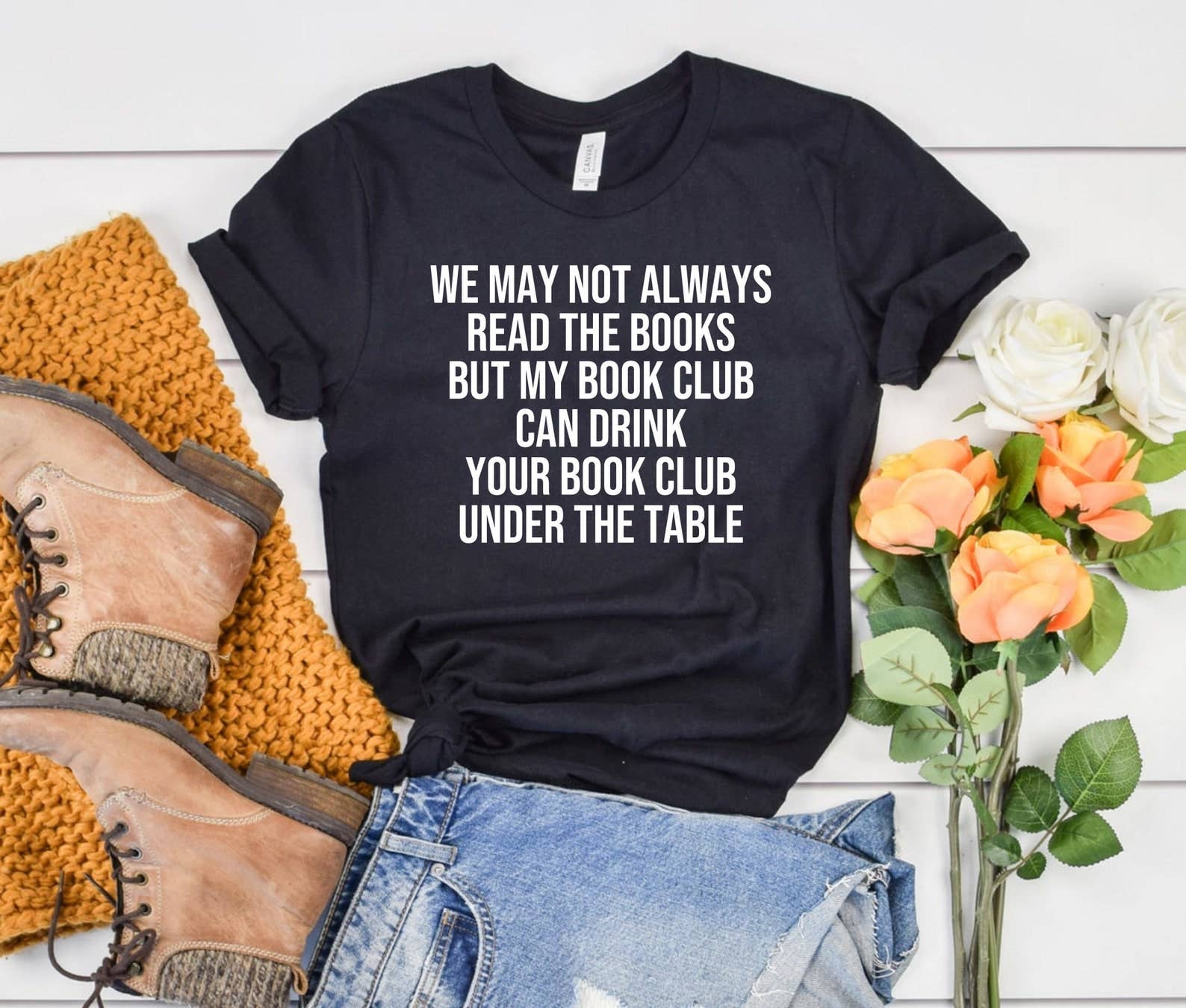VibeClothing - Wholesale Screen Printed T-Shirt - Women's - We May Not Always Read The Books T-Shirt0