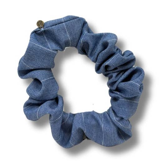 Chouchou Mini "Rayures Bleues" pour la vente par Hairjewelz by Elle