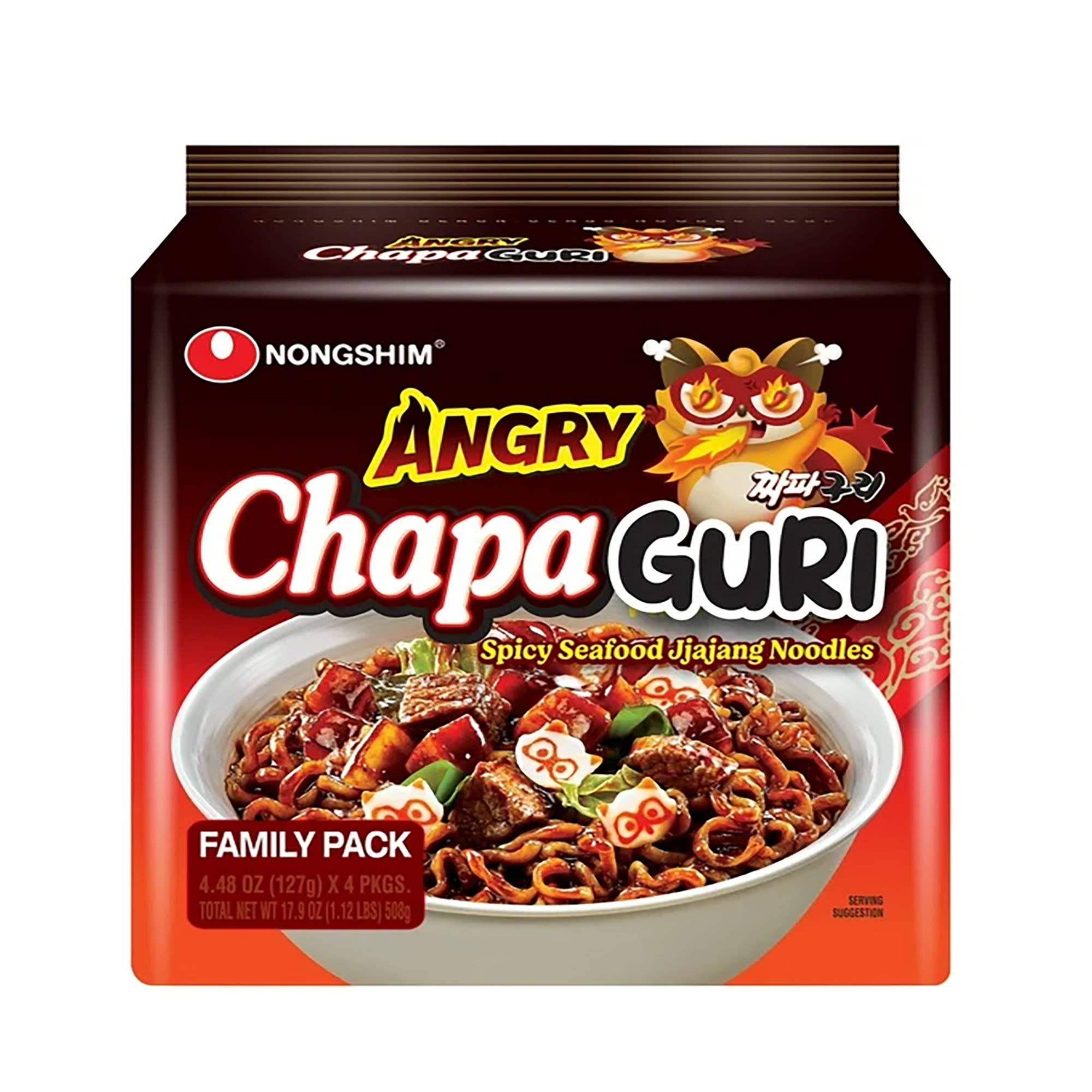 K Moitves Foods – Großhandel Ramen – Nongshim Angry Chapaguri-140g (4x8, 32 Packungen)