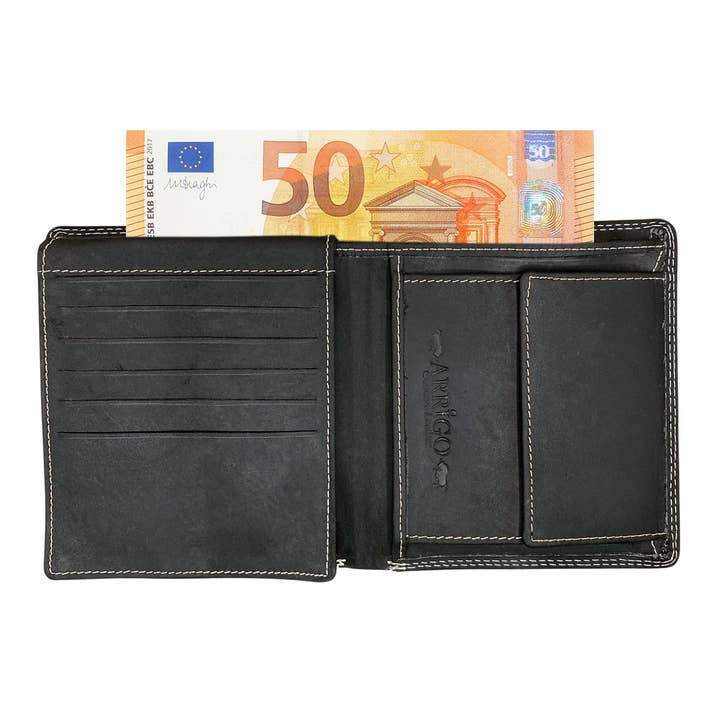 Arrigo - Wholesale Wallet - Men's - Wallet Men Billfold Model - Buffalo Leather - 3 Colours13