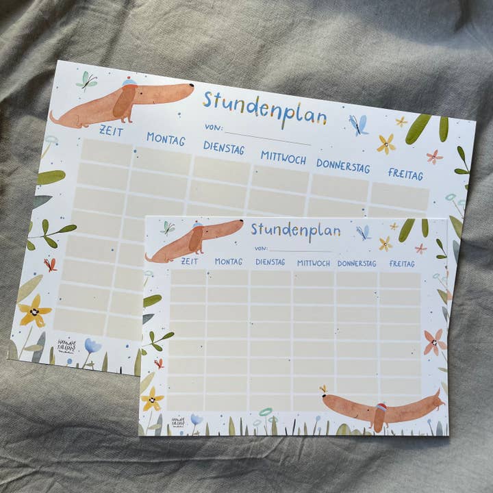 Hannahs Firlefanz - Wholesale Calendar - Timetable Dachshund, school start, school cone, school enrollment4